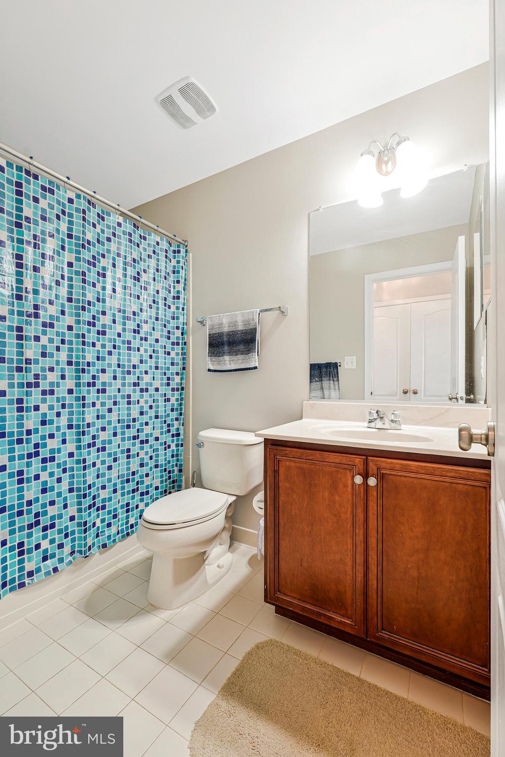 23073 Weybridge Square Broadlands, VA 20148 - Photo 19 of 24 a bathroom with a sink toilet mirror and shower