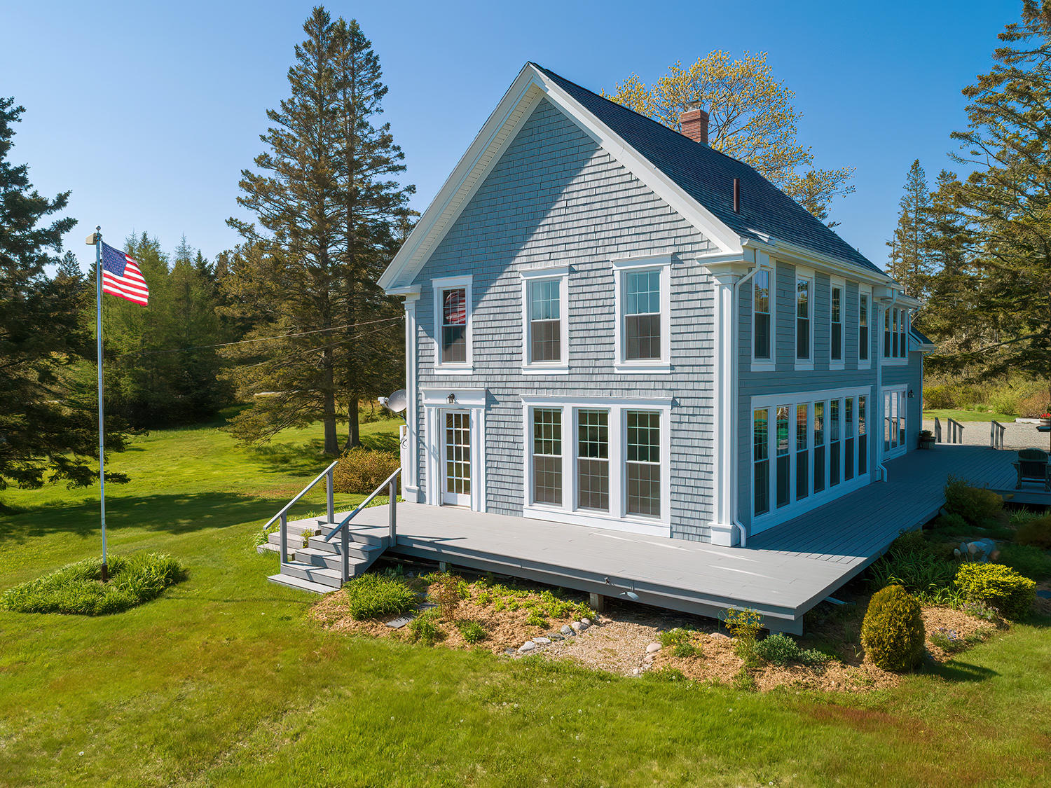 476 Gouldsboro Point Road Gouldsboro, ME 04607 - Photo 4 of 39 GardenPointFrontandSidewithFlag