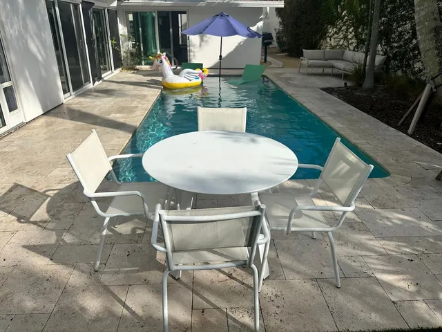 a view of a couches in a patio