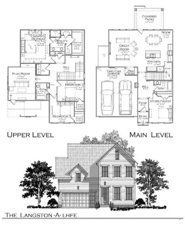 a view of a swimming pool and lounge chairs
