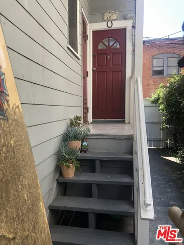 a view of a door of the house