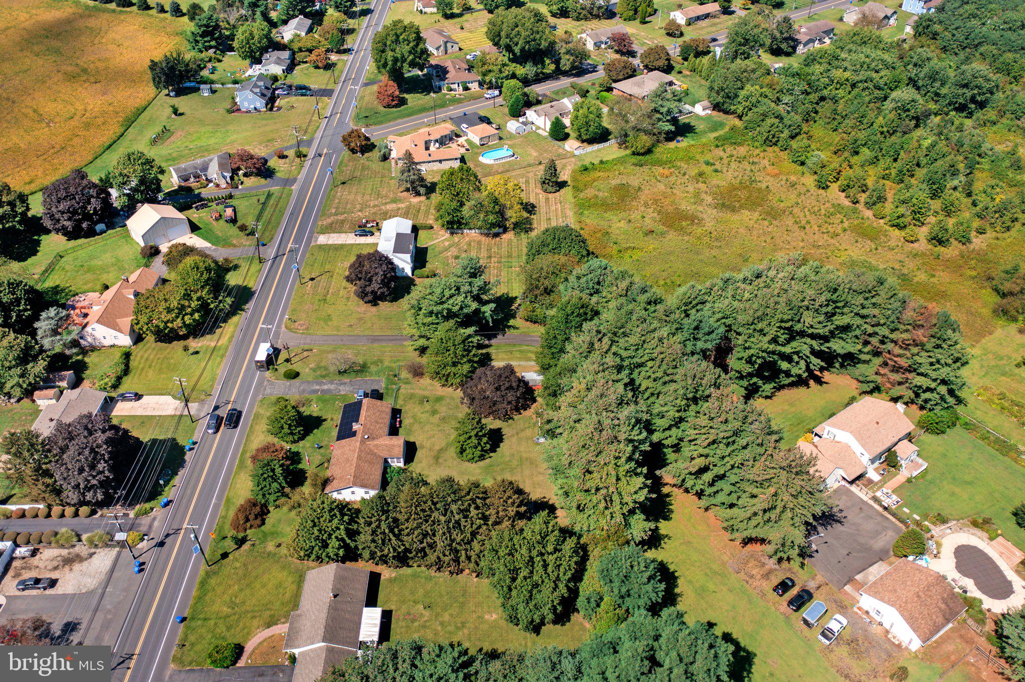 87 Bordentown Chesterfield Road Chesterfield, NJ 08515 - Photo 45 of 49 an aerial view of residential houses with outdoor space