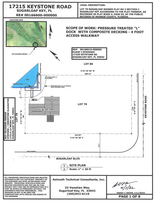 17215 Keystone Road Sugarloaf, FL 33042 - Photo 18 of 18 Dock Site Plan