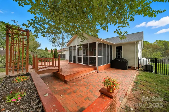 a view of a house with a patio