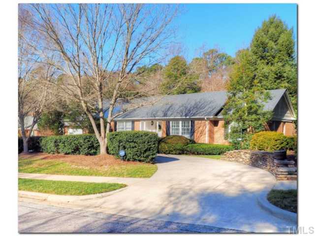 5601 Shadowbrook Drive Raleigh, NC 27612 - Photo 2 of 23 Stately, all brick ranch with garage and bonus room located conveniently near North Hills Mall!! Circular driveway with decorative stone wall!!