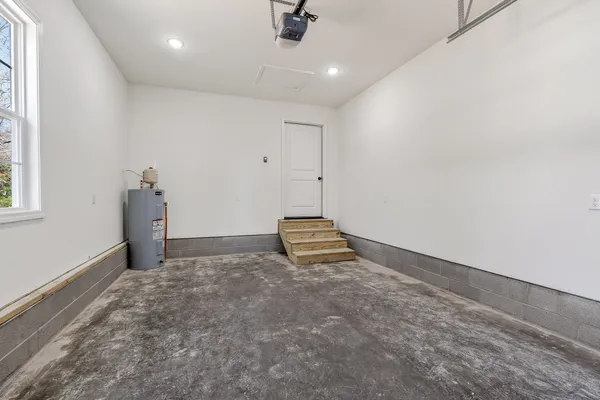 en empty room with windows