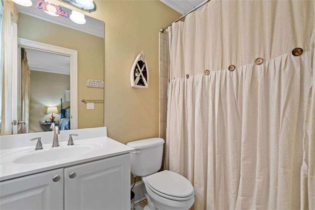 380 Creek Point Milton, GA 30004 - Photo 31 of 74 a bathroom with a toilet a sink and a mirror
