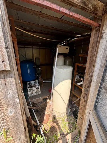 a view of a yard with a tree