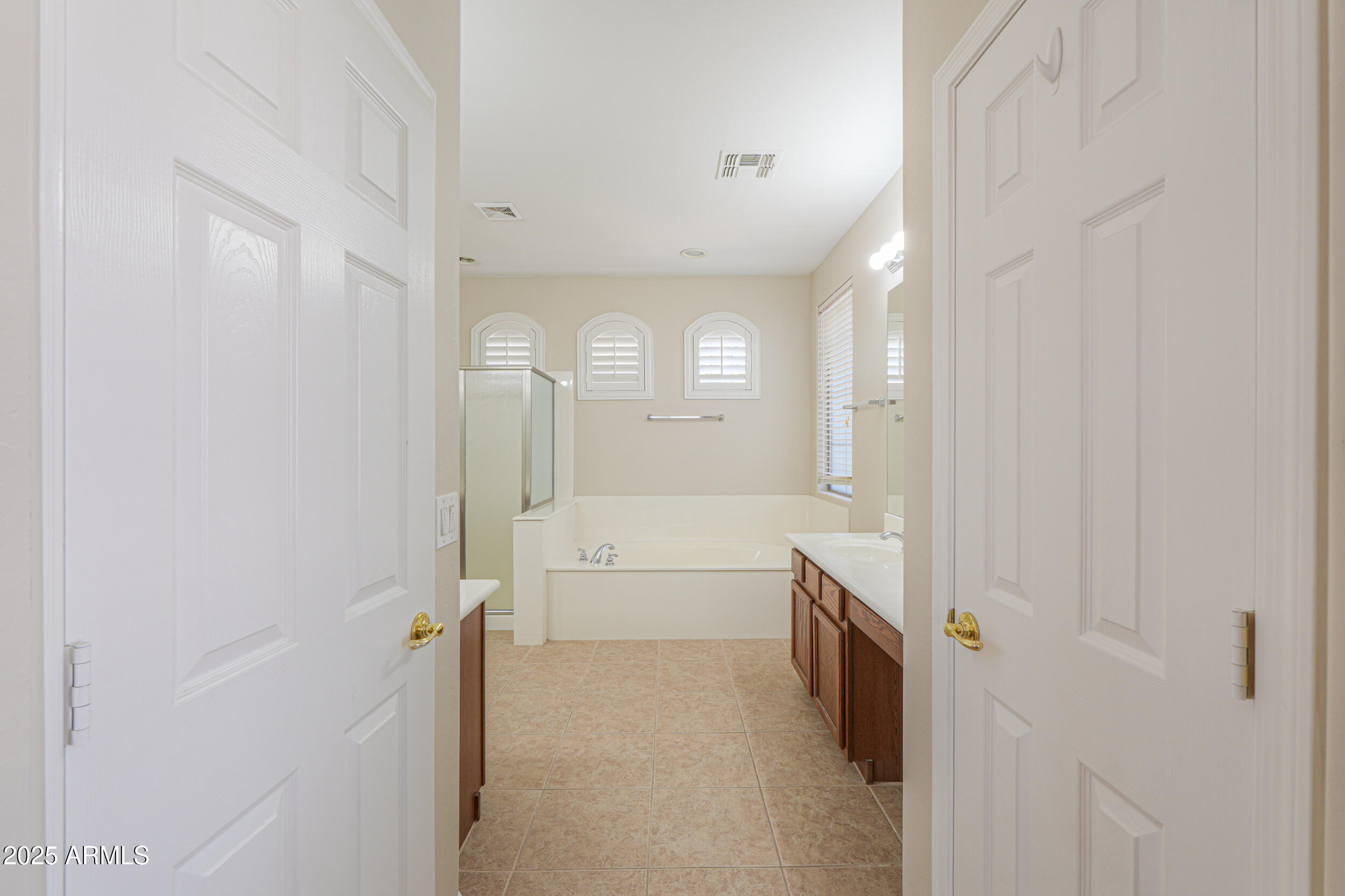 43223 West Venture Road Maricopa, AZ 85138 - Photo 55 of 70 a spacious bathroom with a bathtub and a shower