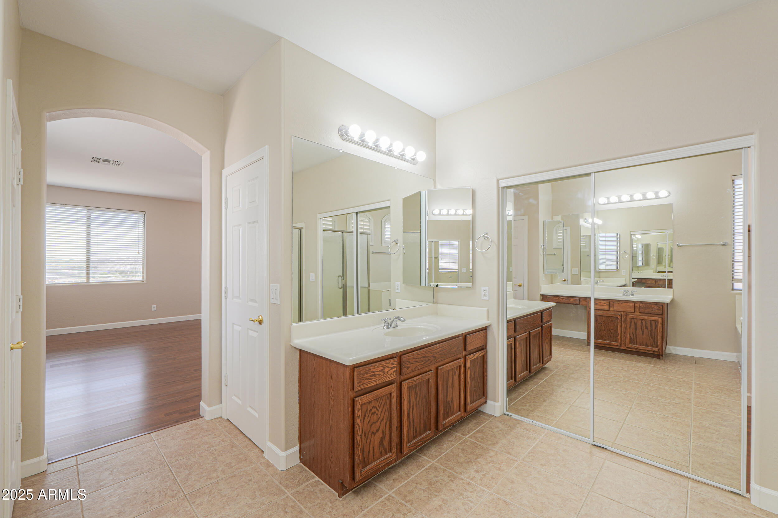 43223 West Venture Road Maricopa, AZ 85138 - Photo 7 of 70 a bathroom with a tub a sink and mirror