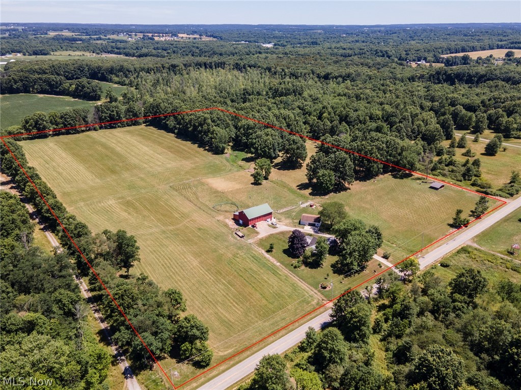 Bird's eye view with a rural view