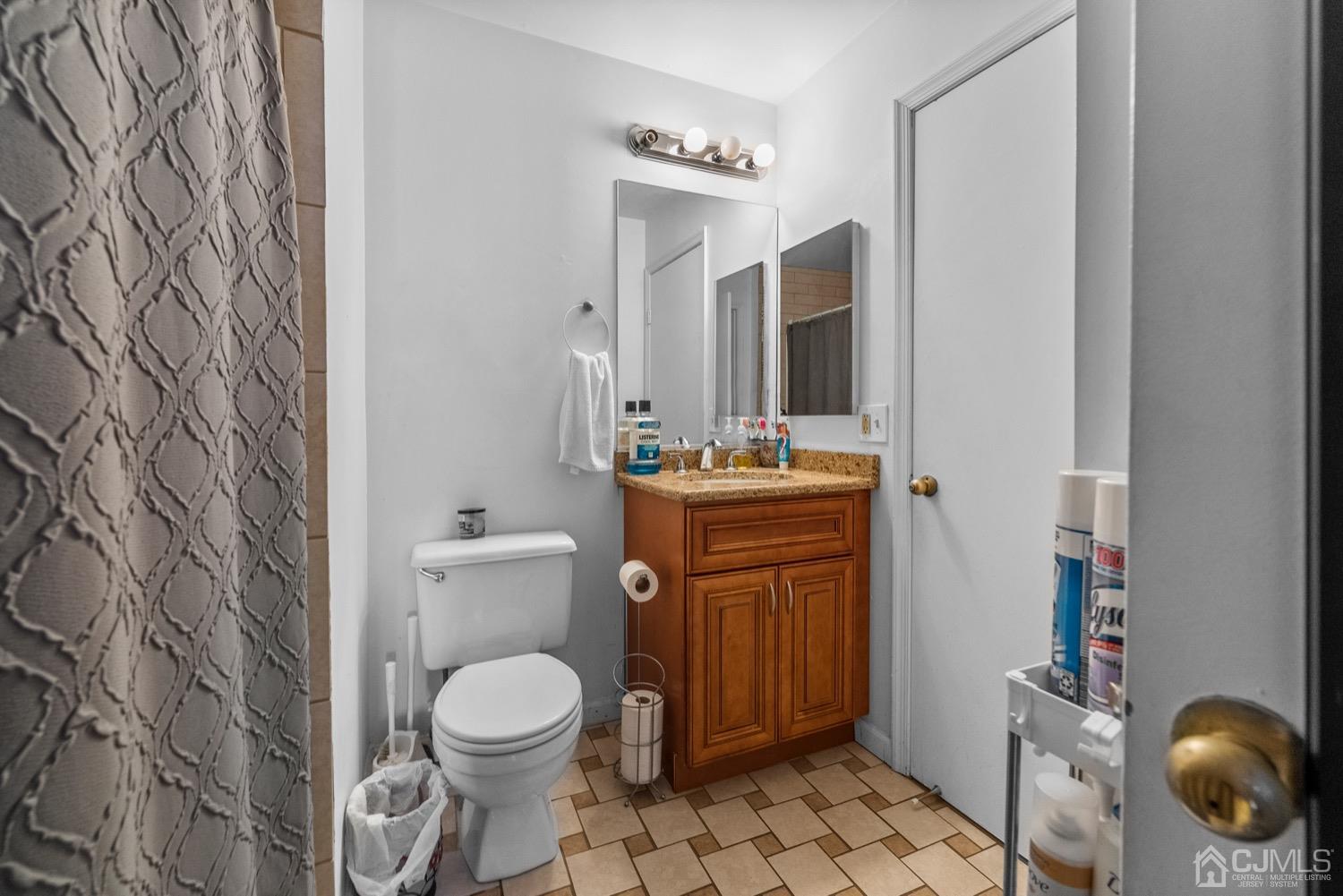 1237 Edpas Road New Brunswick, NJ 08901 - Photo 16 of 21 a bathroom with a toilet a sink and a mirror