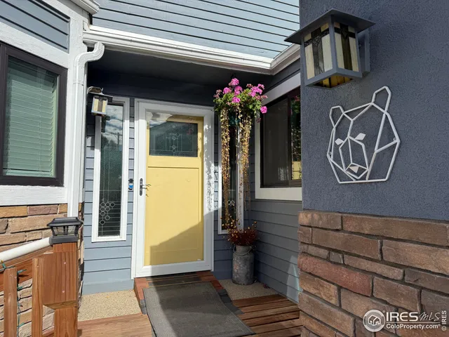 a front view of a house with entryway