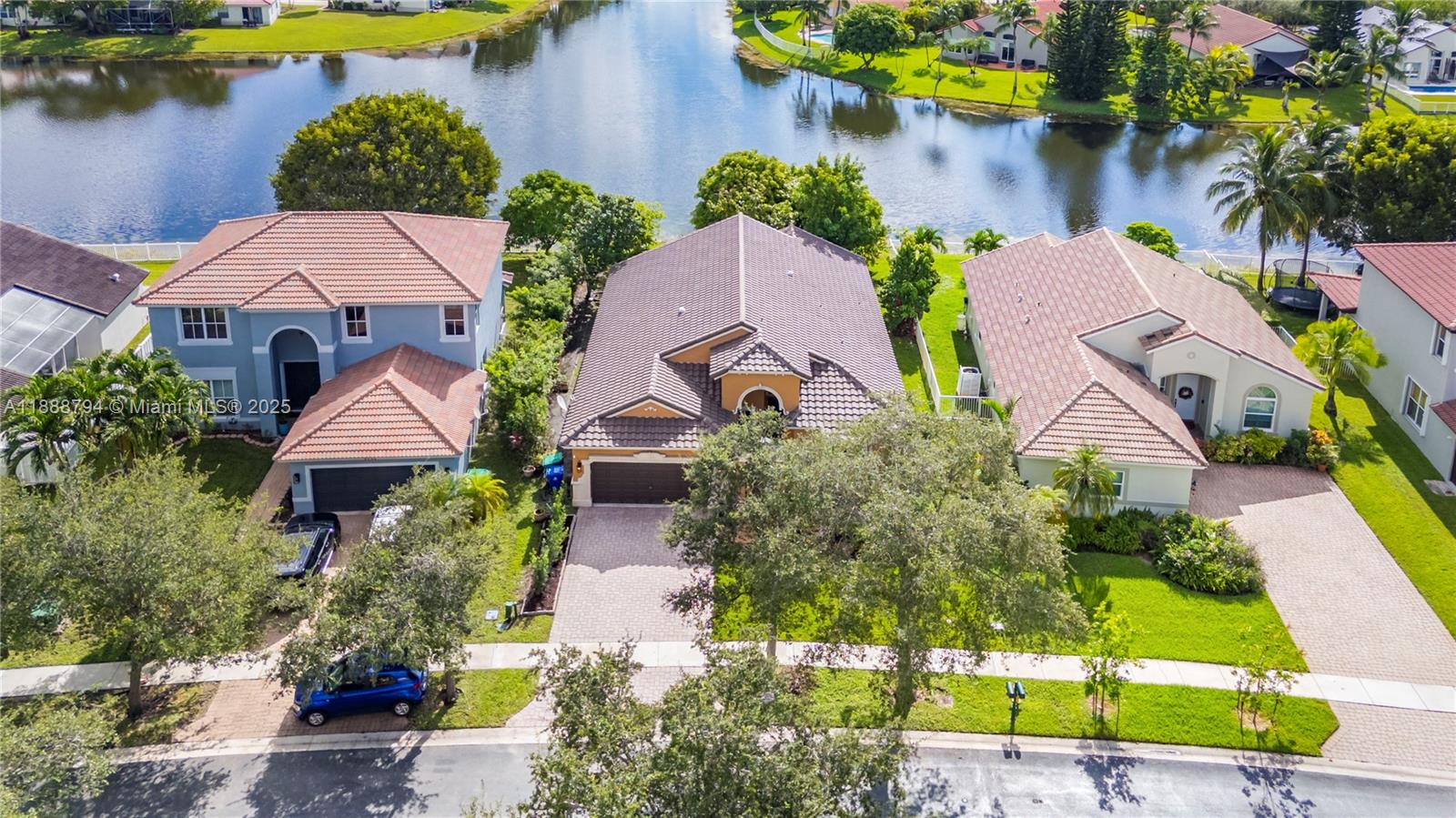 2791 Southwest 190th Avenue Miramar, FL 33029 - Photo 28 of 41 an aerial view of house with yard swimming pool and outdoor seating