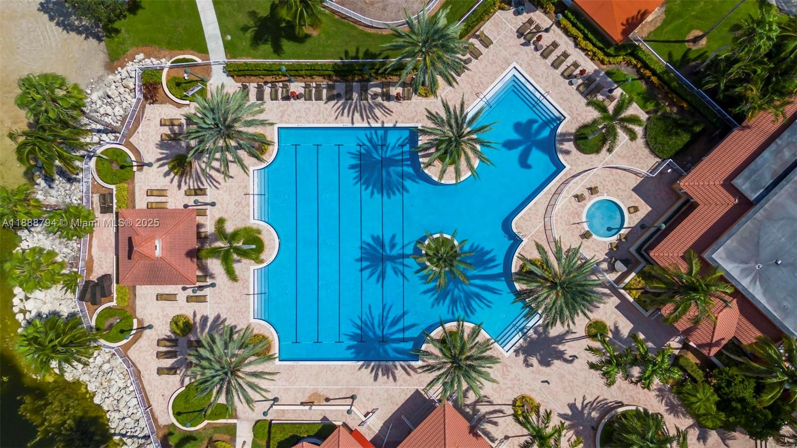 2791 Southwest 190th Avenue Miramar, FL 33029 - Photo 37 of 41 an aerial view of residential house with outdoor space and swimming pool