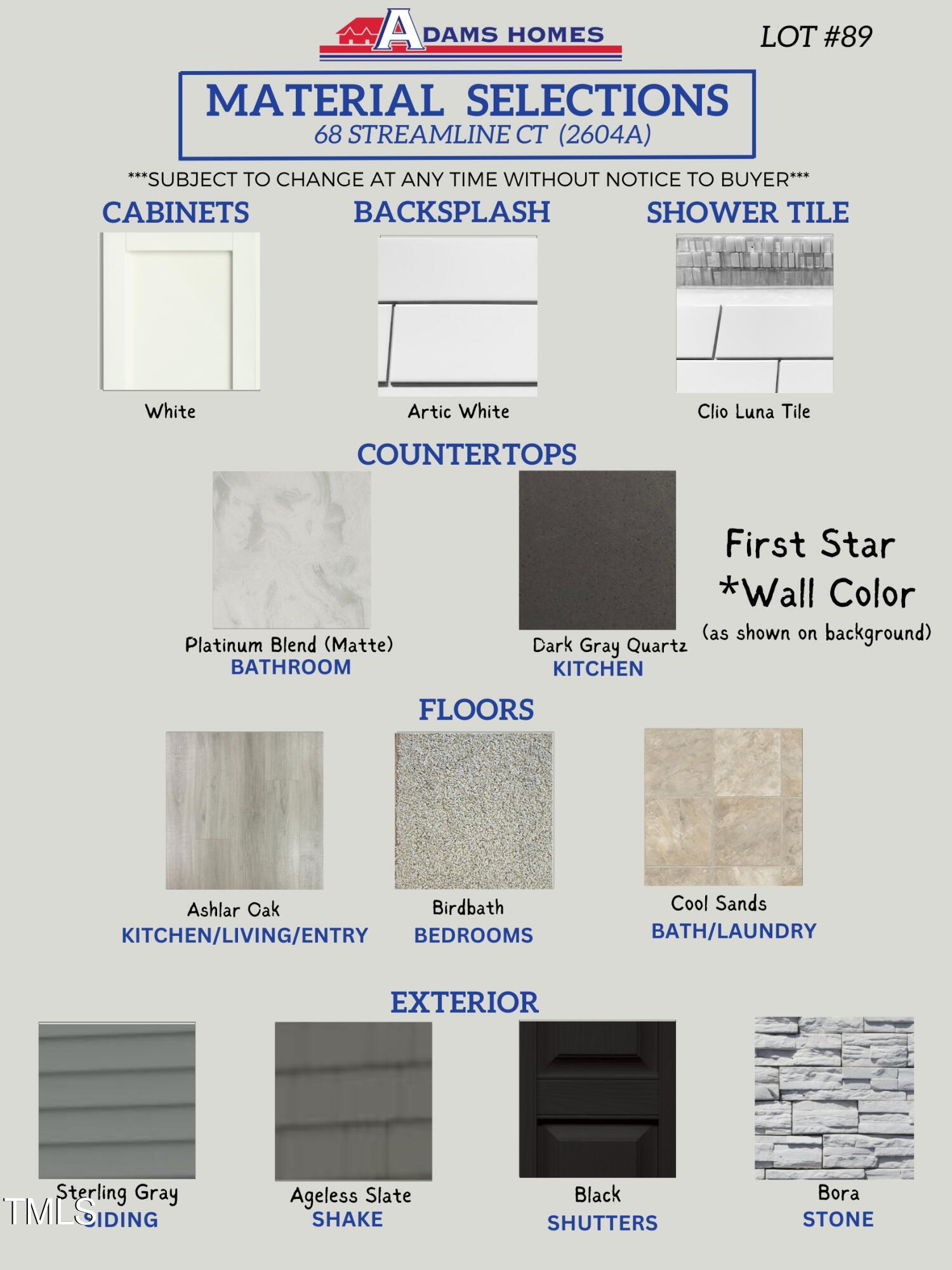 68 Streamline Court Lillington, NC 27546 - Photo 3 of 45 Lot 89 - Materials Selected