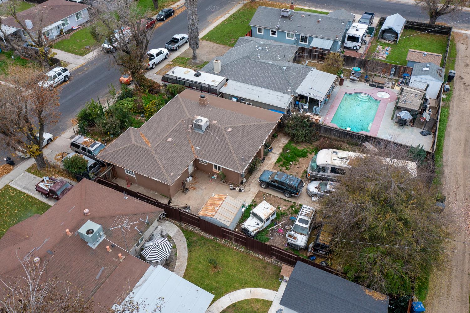 2309 Haddon Avenue Modesto, CA 95354 - Photo 7 of 15 an aerial view of a house with a yard