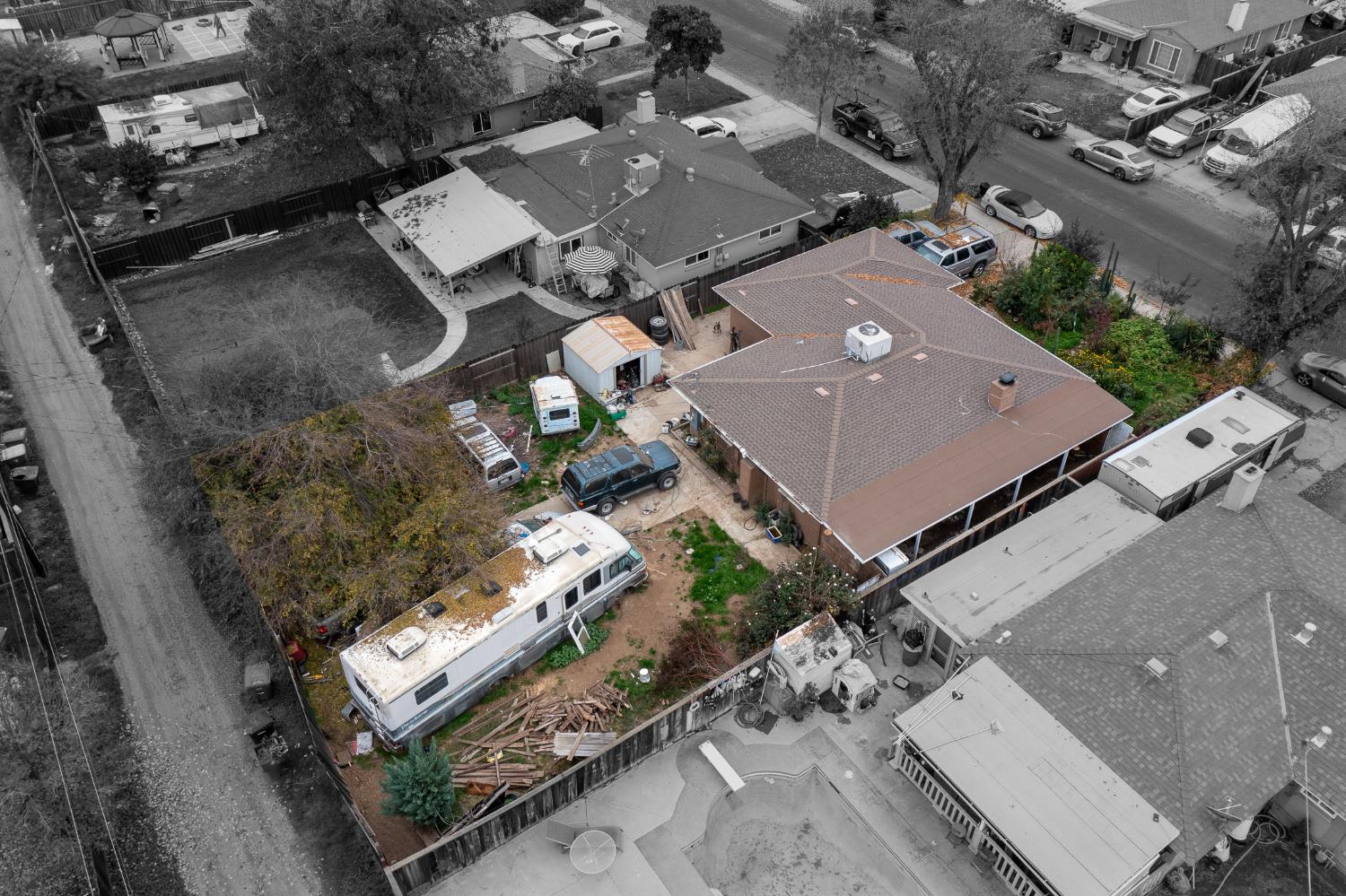 2309 Haddon Avenue Modesto, CA 95354 - Photo 9 of 15 an aerial view of multiple houses with yard