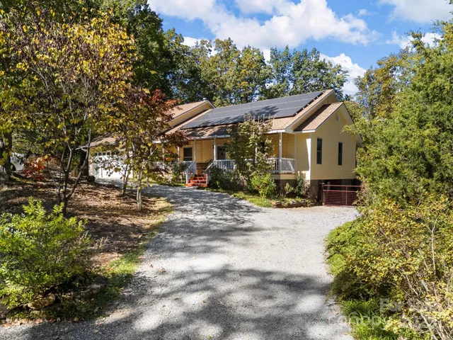 front view of a house with a trees