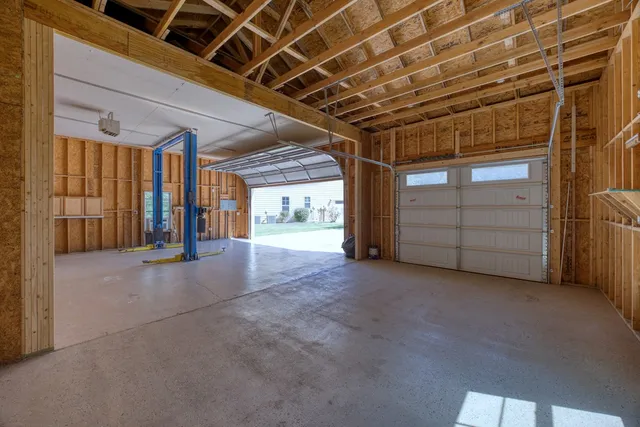 a view of an empty room with an empty space