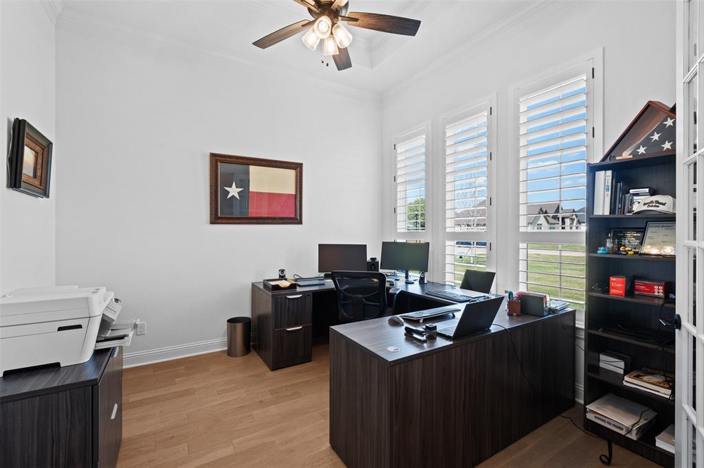 2012 Southern Rise Court Granbury, TX 76049 - Photo 4 of 40 a view of a workspace with furniture and a window