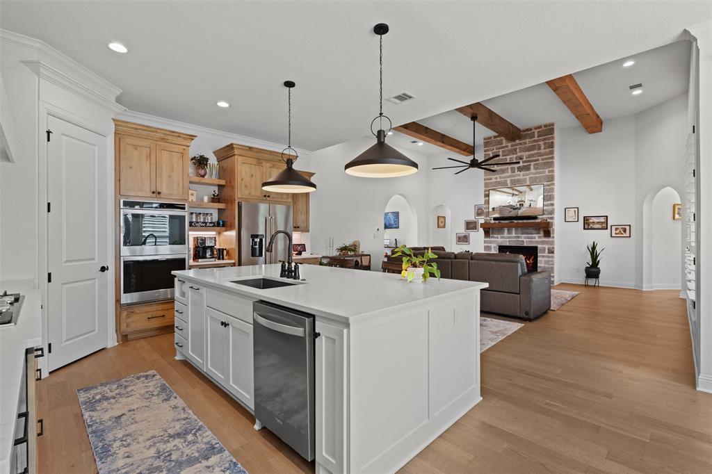 2012 Southern Rise Court Granbury, TX 76049 - Photo 8 of 40 Gourmet kitchen with huge island, double oven and drawer microwave