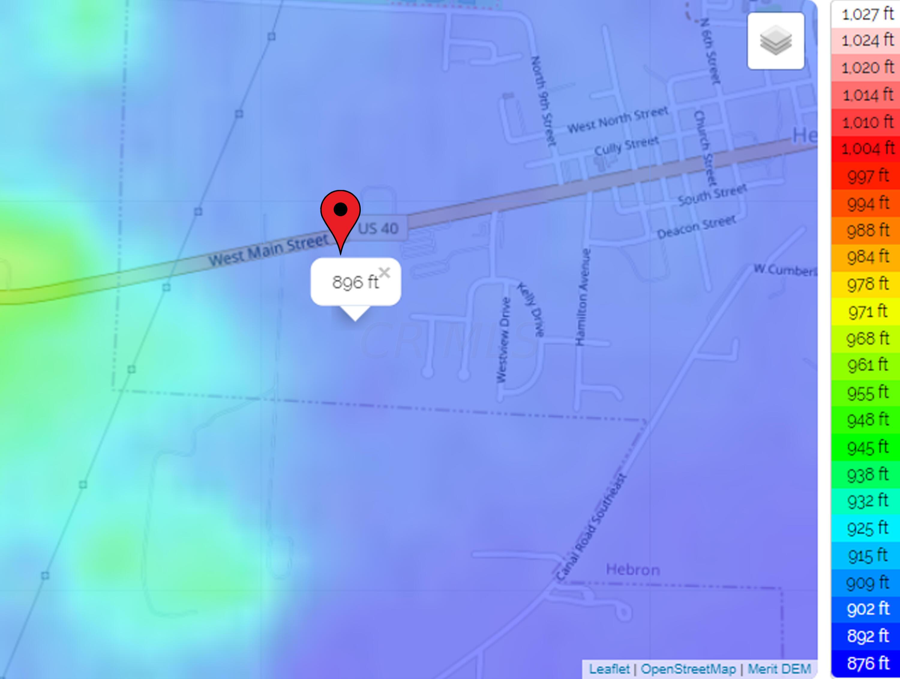 0 National Road Southeast Hebron, OH 43025 - Photo 6 of 12 Topographic Map