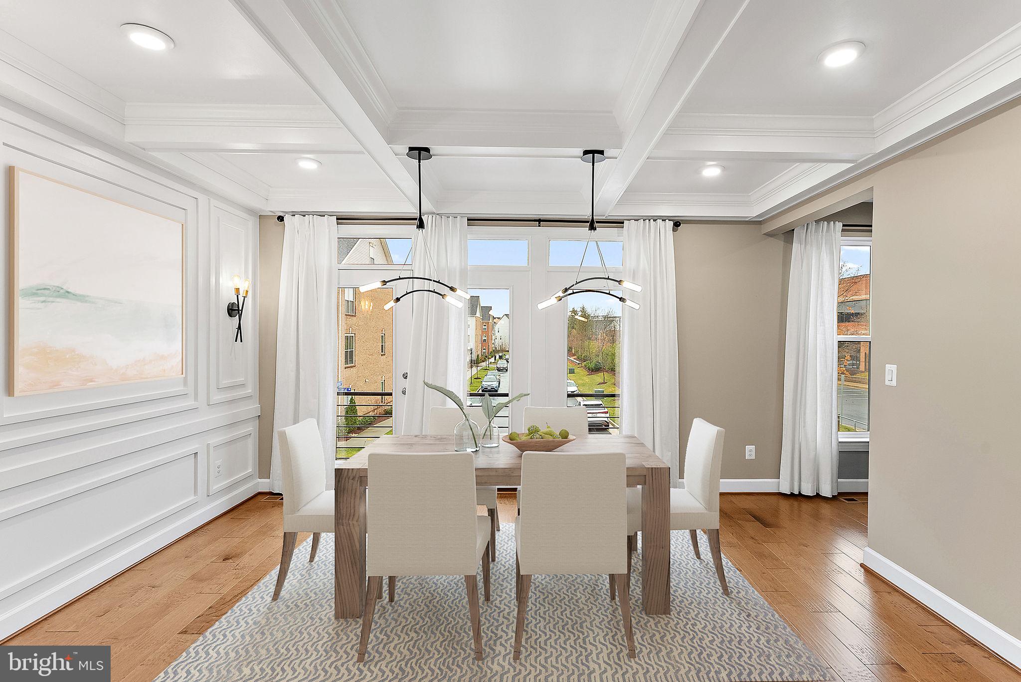 5159 Ridgeview Retreat Drive Chantilly, VA 20151 - Photo 10 of 59 a dining room with furniture a chandelier and wooden floor