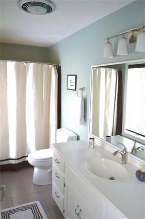 370 North Emerson Road Lexington, MA 02420 - Photo 17 of 30 a bathroom with a double vanity sink toilet and a mirror