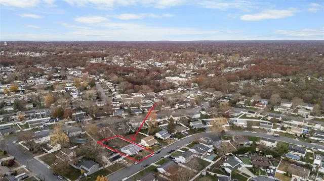 an aerial view of multiple house