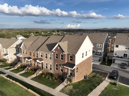 an aerial view of multiple house