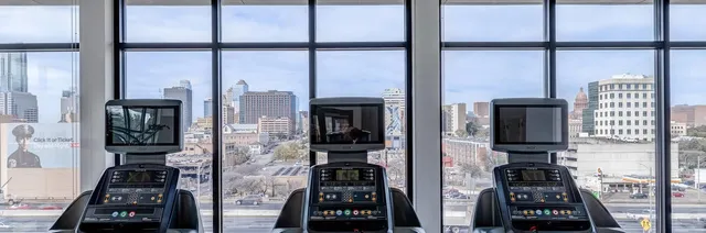 a view of a building with a patio