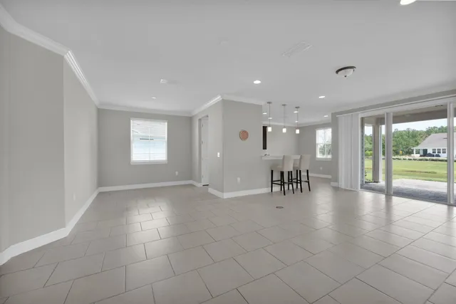 a view of kitchen with cabinets and stainless steel appliances