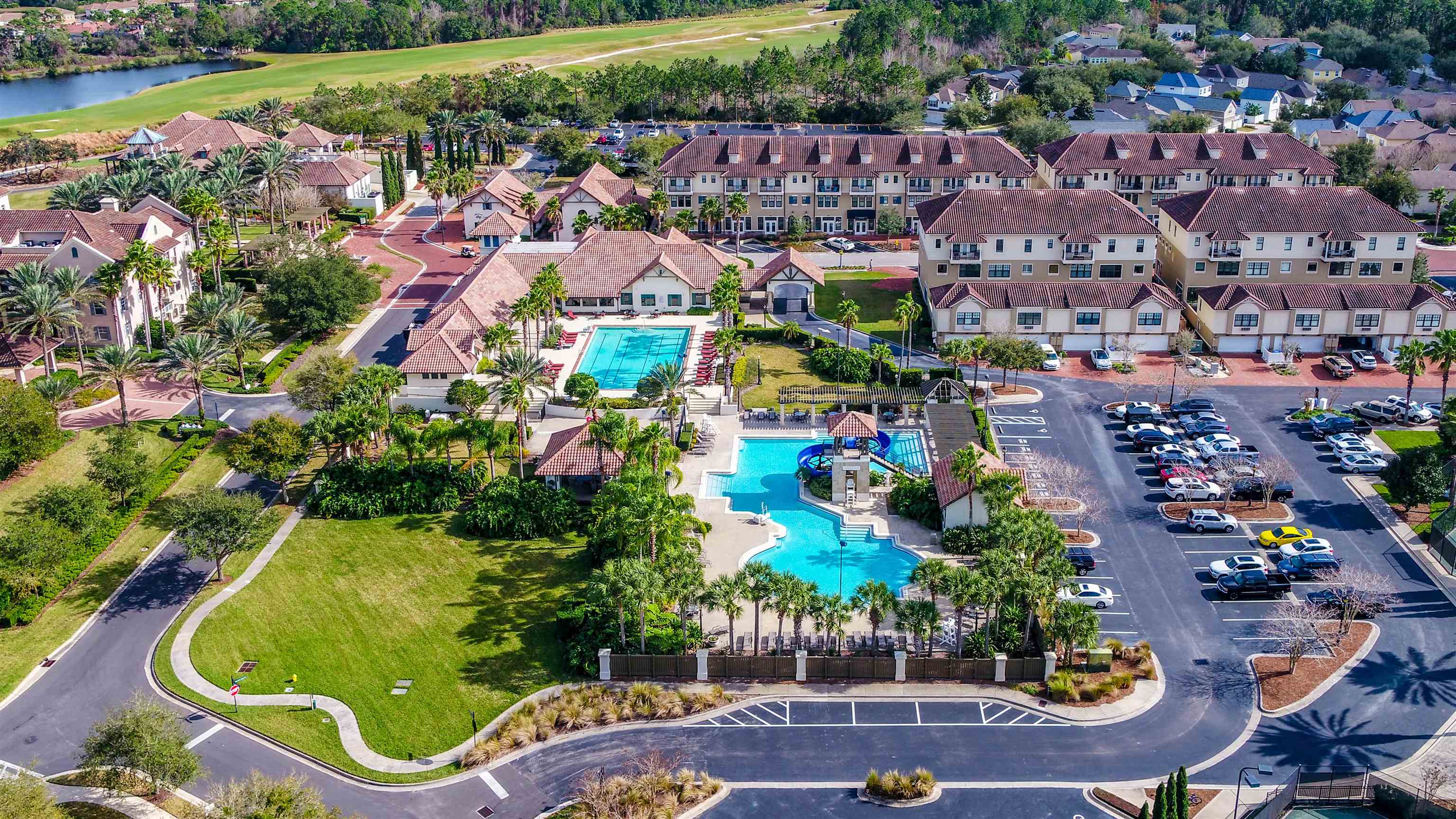 164 Front Door Lane St. Augustine, FL 32095 - Photo 33 of 42 an aerial view of residential houses with outdoor space and swimming pool