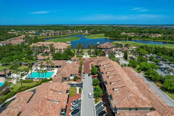 an aerial view of multiple house