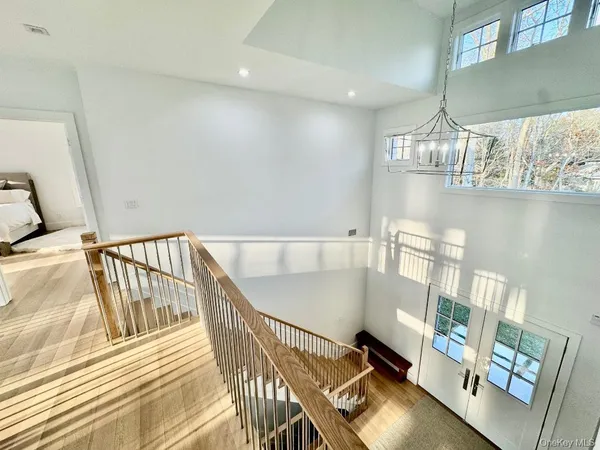 a view of kitchen with windows and sink