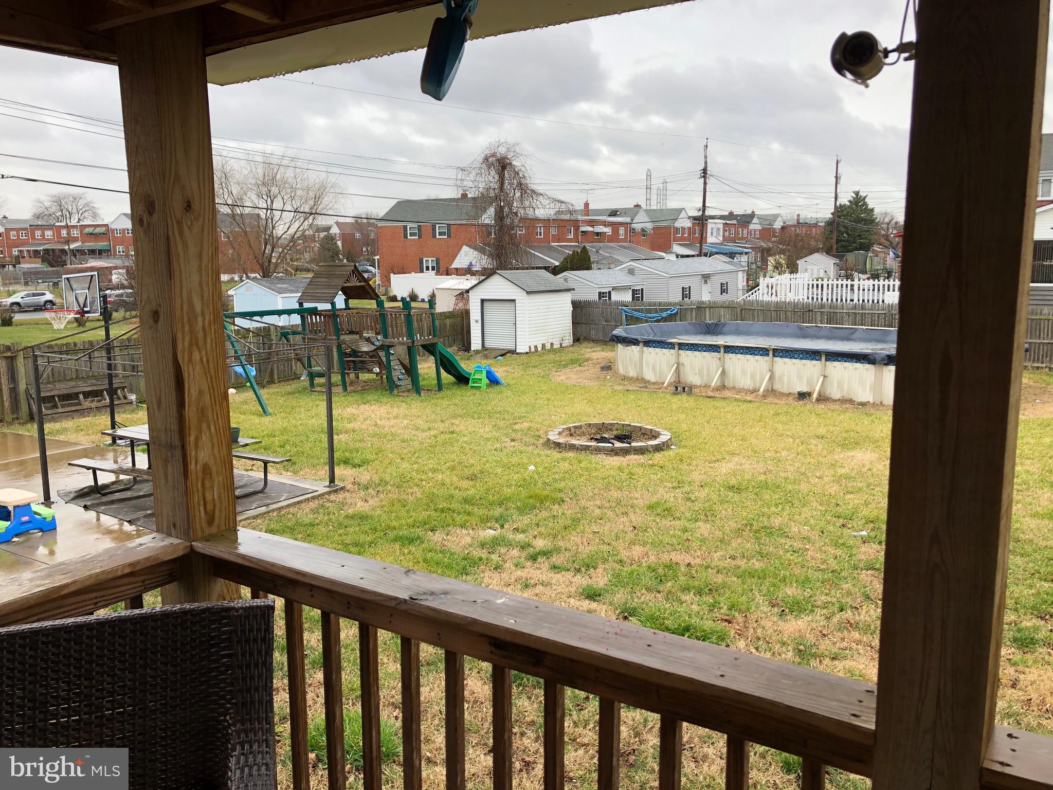 7859 Kentley Road Baltimore, MD 21222 - Photo 5 of 36 Private Porch Overlooking the Fenced Yard