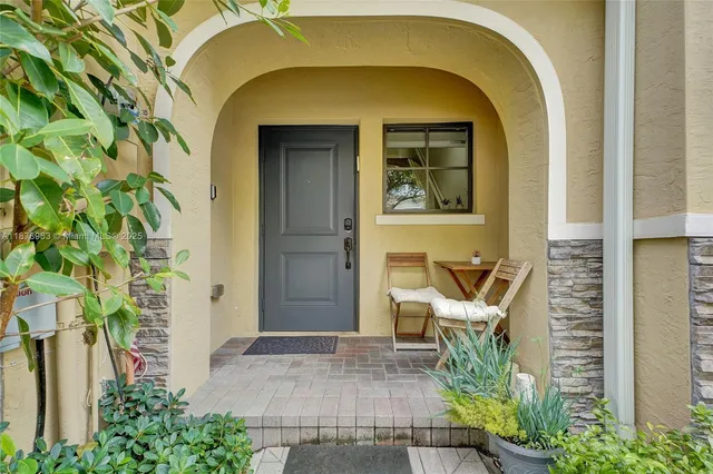 a view of front door of house