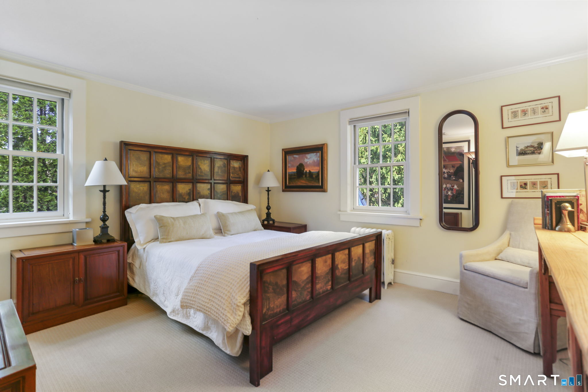 29 Old Saugatuck Road Norwalk, CT 06855 - Photo 19 of 34 a bedroom with a bed couch and a window