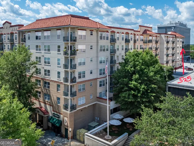 a view of a tall building