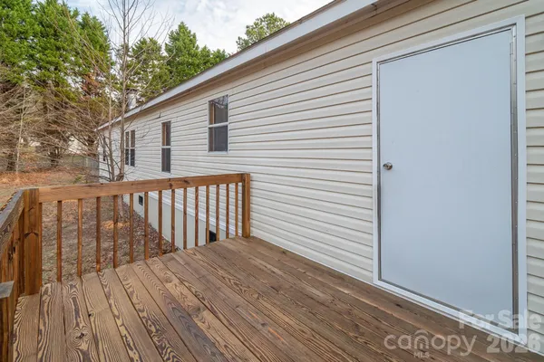 a view of a wooden deck