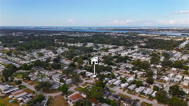 an aerial view of a city