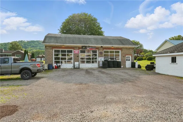 a view of a car garage
