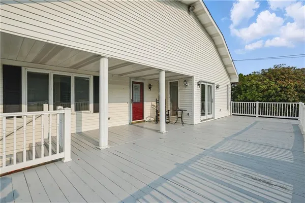 a view of a house with wooden floor