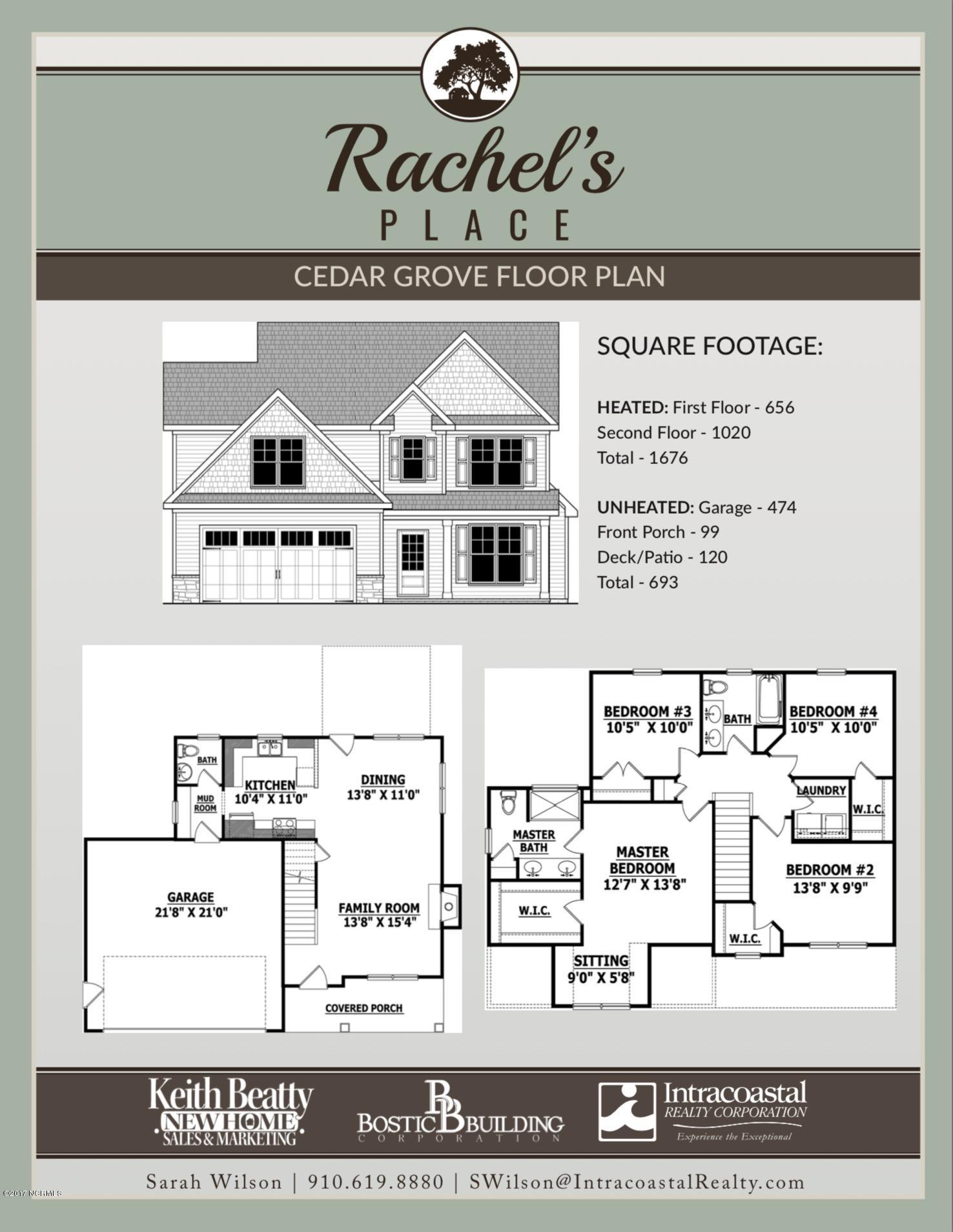1348 Teddy Road Castle Hayne, NC 28429 - Photo 28 of 28 Cedar Grove Floor Plan