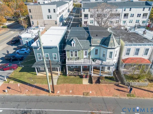 a view of a building with many windows