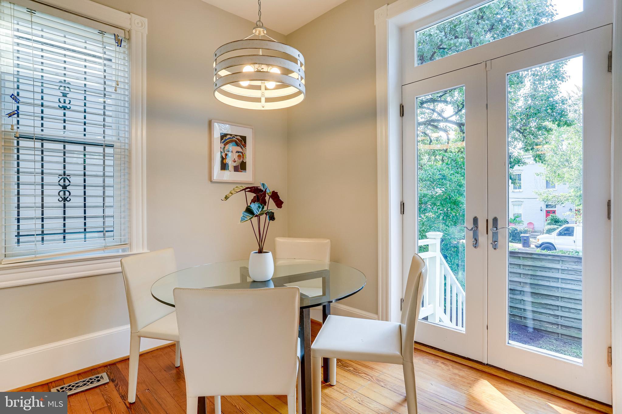 116 9th Street Southeast Washington, DC 20003 - Photo 18 of 56 Dining area w/French doors to large PRIVATE yard