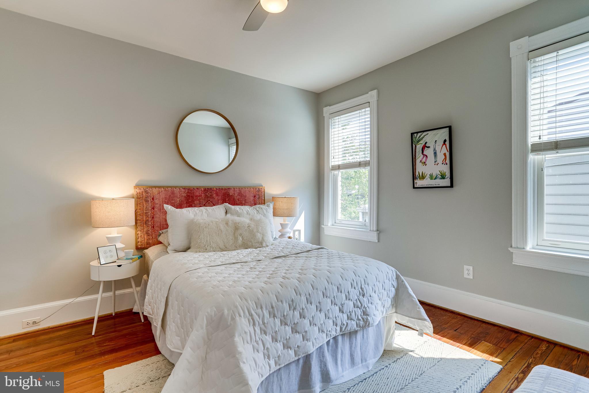 116 9th Street Southeast Washington, DC 20003 - Photo 27 of 56 LARGE rear BR2 has gorgeous floors, 2 windows