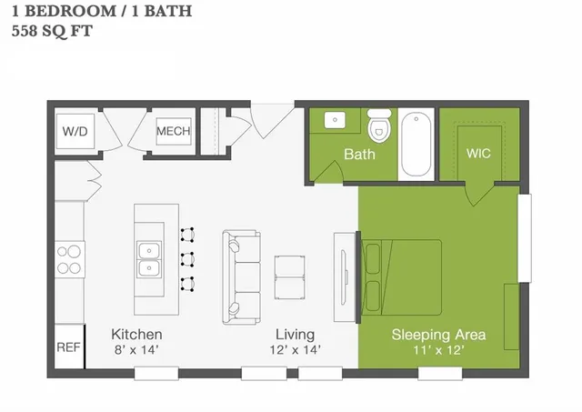 $1,250 | 800 South Welch Street, Unit 101, Denton, TX 76201