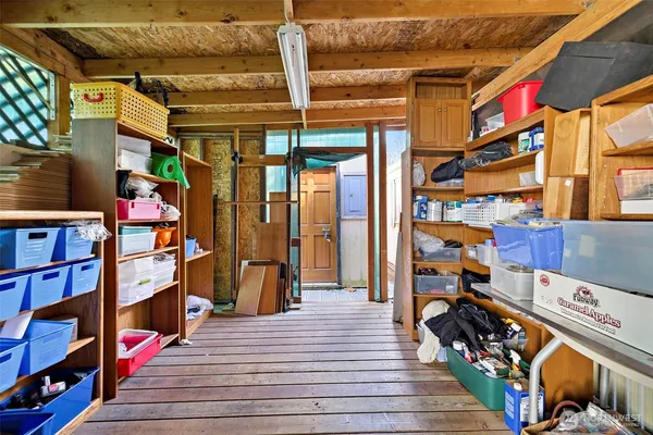 a room with storage and utility